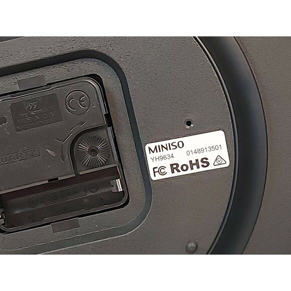 New Marvel Ironman 10" Round Wall Clock Horloge Miniso Black rim NIB - Picture 6 of 8